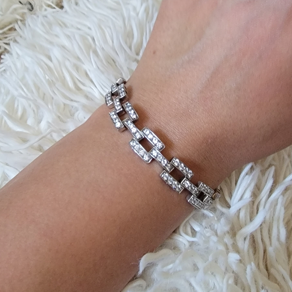 Sterling silver tennis bracelet